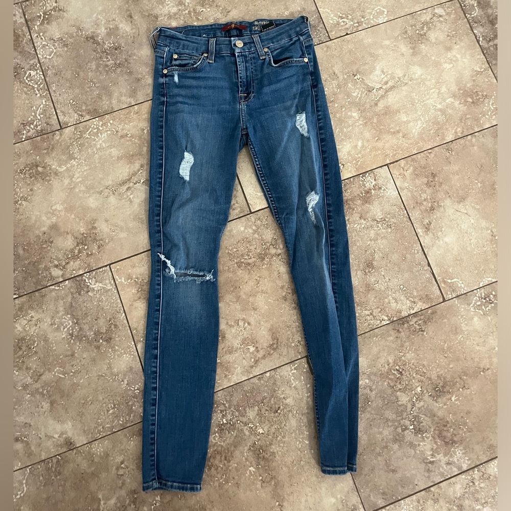 7 for all mankind ankle skinny jeans